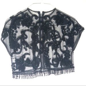 Vintage Sheer Beaded Top
